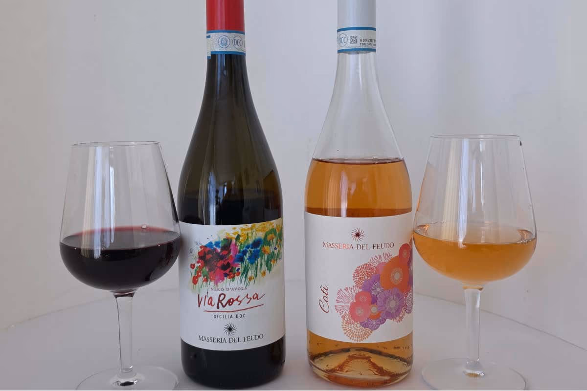 ViaRossa 2024 Doc Sicilia e il rosato Cotì 2024, sempre Nero d’Avola Doc Sicilia