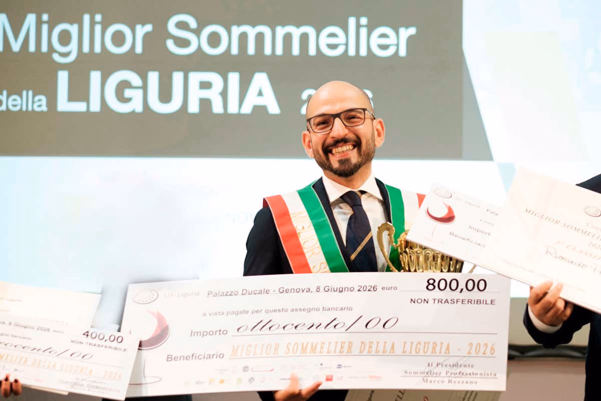 Alberto Cau è il Miglior sommelier della Liguria 2026: il titolo assegnato a Mare&Mosto