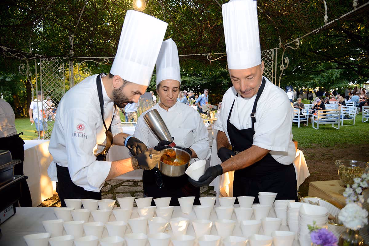 Show cooking live dei ristoratori di Intavolando nel Parco